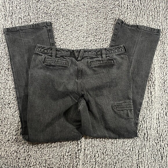 Duluth Trading Company Bootcut Jeans Women's Size 14 Black High Rise Charcoal - Picture 1 of 8